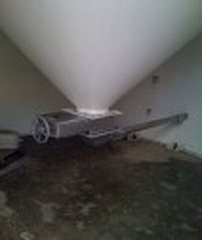 Silo cleaning in progress